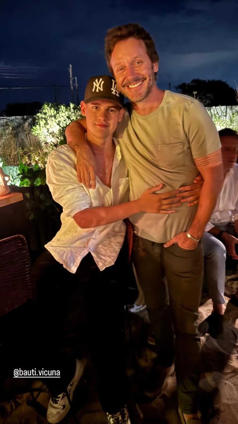 Benjamín Vicuña con Bautista. Foto: Instagram @benjaminvicuna.ok
