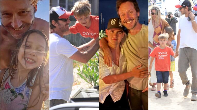 Benjamín Vicuña con sus hijos y Anita Espasandín en Punta del Este. Fotos: RS Fotos / Instagram @benjaminvicuna.ok