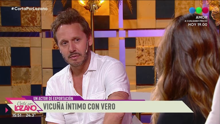 Benjamín Vicuña en Cortá por Lozano (Foto: captura de Telefé).