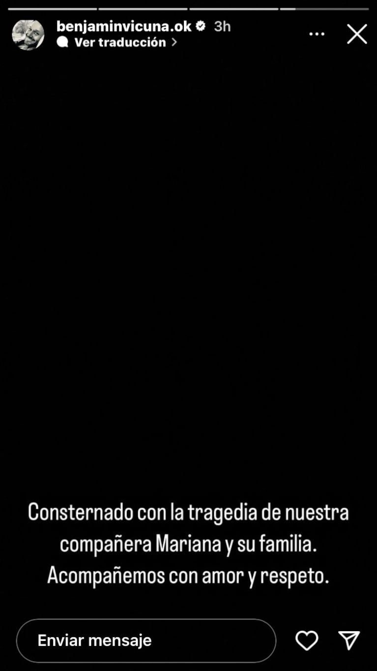 Benjamín Vicuña en sus redes sociales.