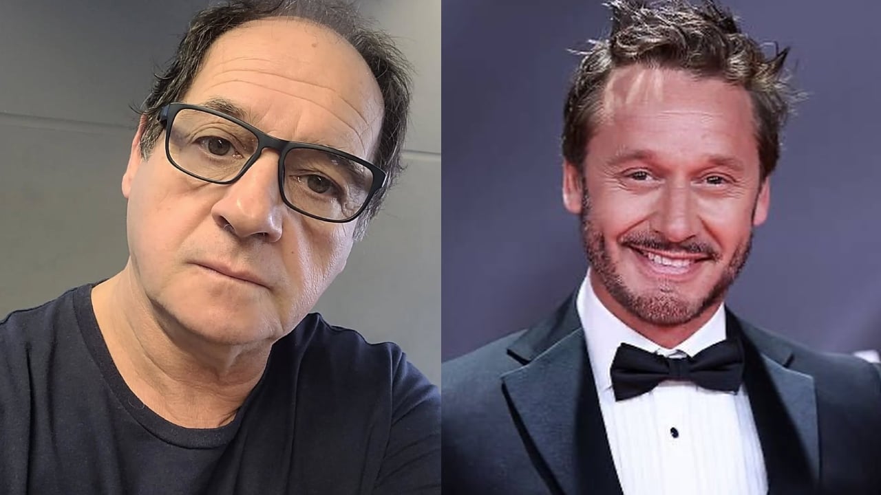 Benjamín Vicuña fue a visitar a Julio Chávez al teatro. Crédito: agenciacoral