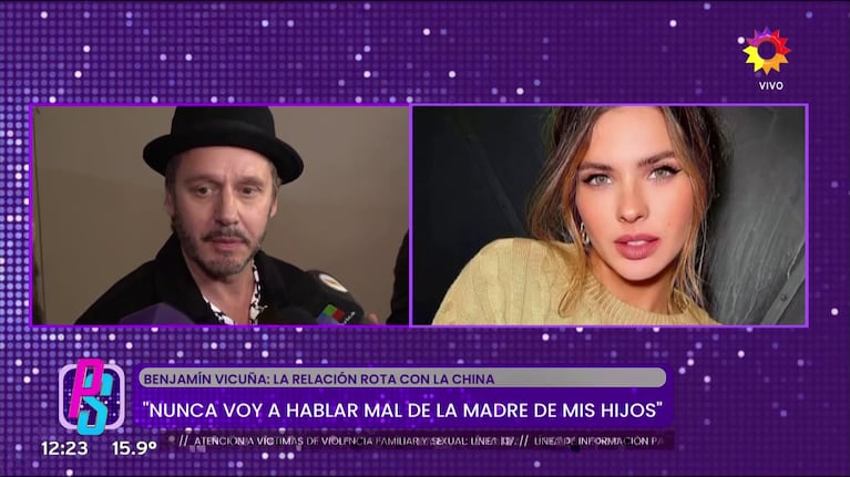 Benjamín Vicuña habló en Puro Show (Foto: captura de eltrece).