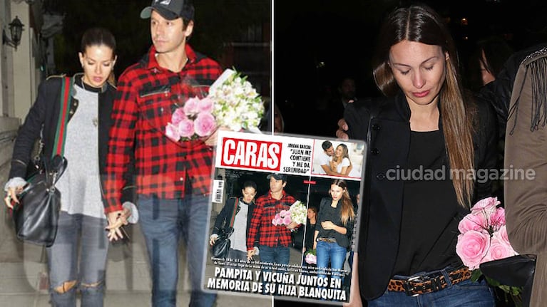 Benjamín Vicuña llegó a la iglesia de la mano de la China Suárez. Pampita no fue con Pico Mónaco. (Fotos: revista Caras y Ciudad)