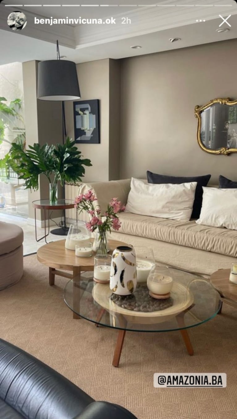 Benjamín Vicuña mostró fotos de cómo quedó la decoración de su nueva súper casa