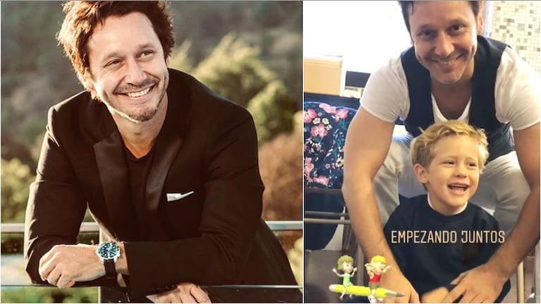 Benjamín Vicuña, presente en el primer día de colegio de sus hijos (Fotos: Instagram y Captura de Instagram Stories)