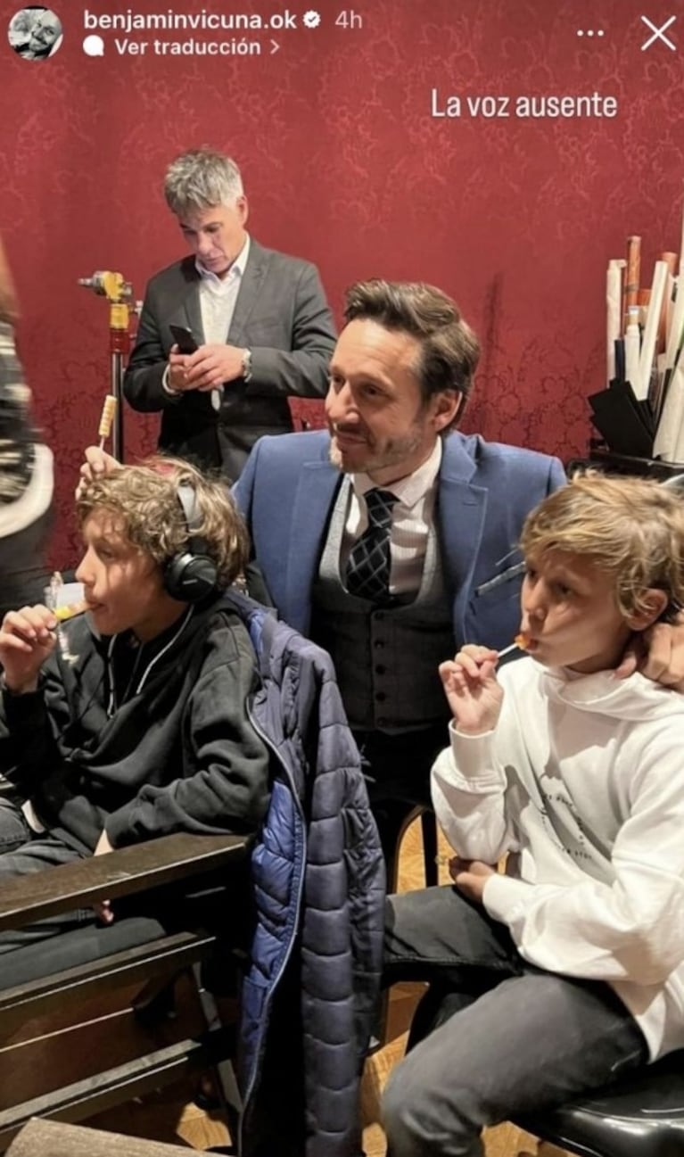 Benjamín Vicuña recibió a sus hijos en el set de grabación: "Visitas ilustres"