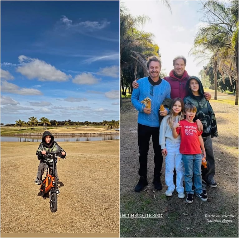 Benjamín Vicuña respondió a Mauro Icardi con contundentes fotos junto a sus hijos. Crédito: Instagram