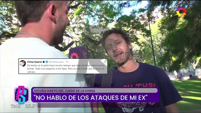 Benjamín Vicuña sobre el posteo de la China Suárez.