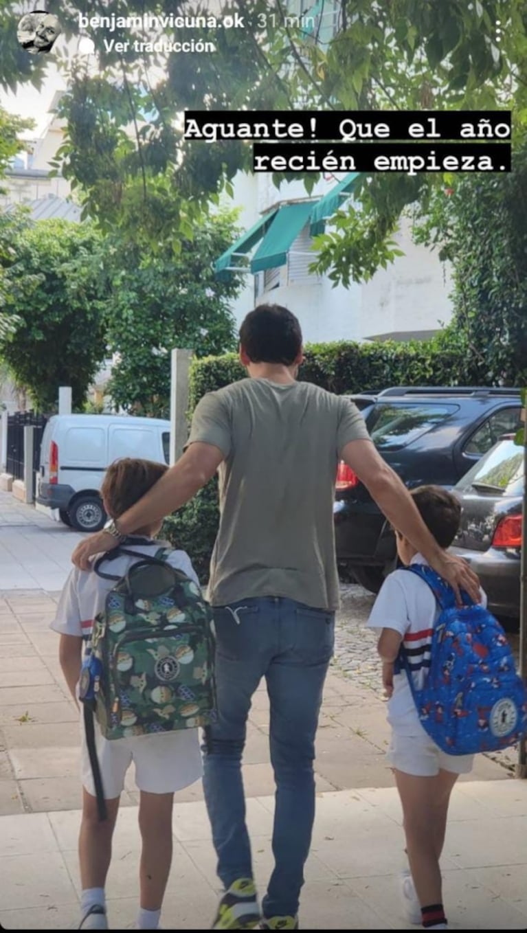 Benjamín Vicuña volvió a Argentina y tuvo un emotivo reencuentro con sus hijos