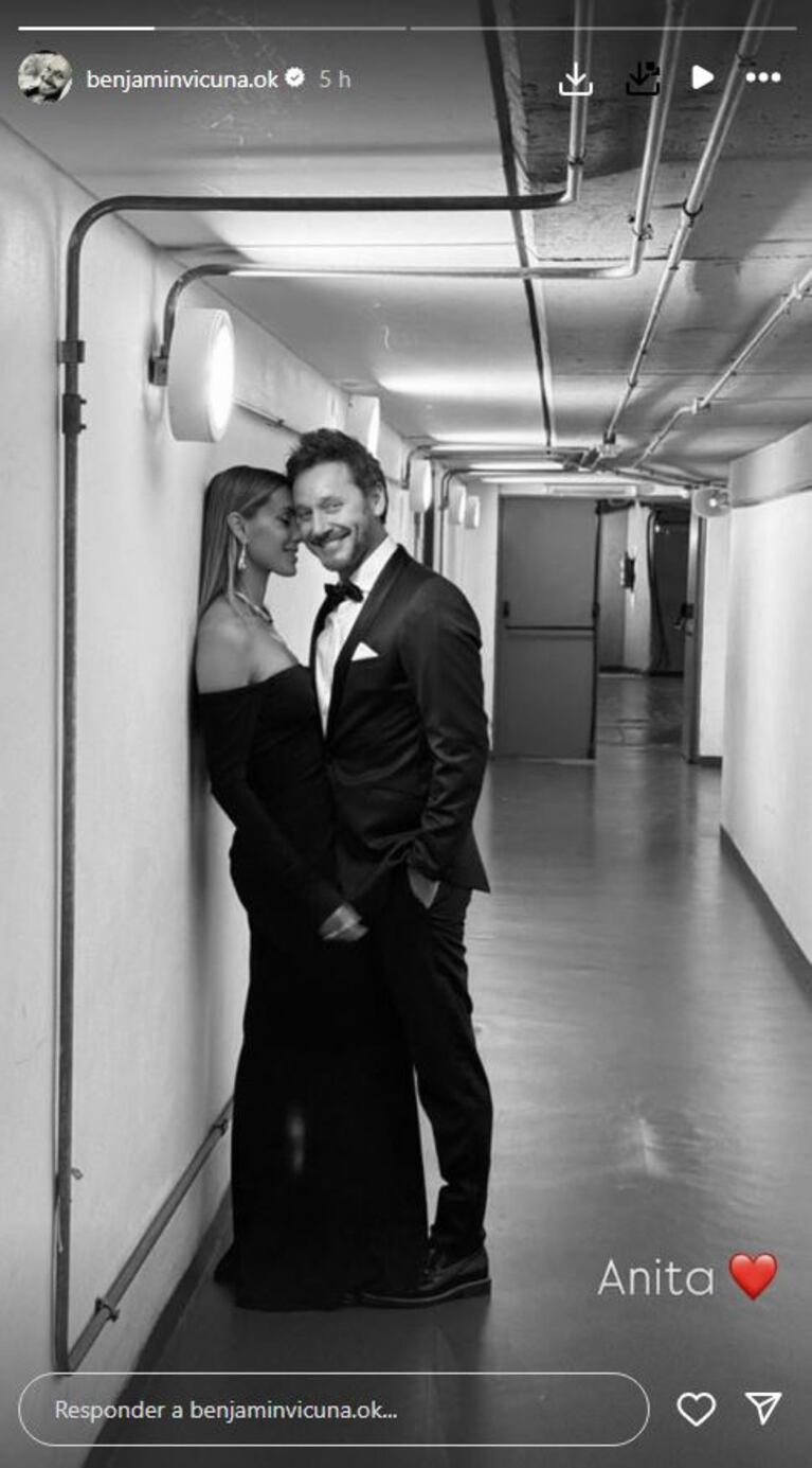 Benjamín Vicuña y Anita Espasandín (Foto: Instagram)