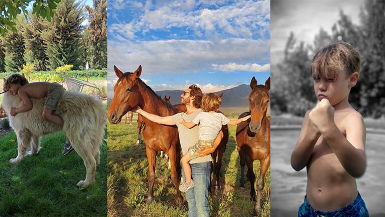Benjamín y sus hijos disfrutaron de una tarde rodeados de flora y fauna.