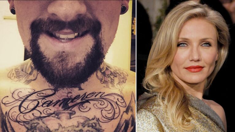 Benji Madden se tatuó "Cameron" en el pecho. (Fuente: web)