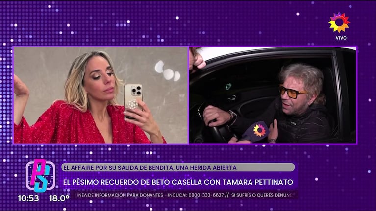 Beto Casella habló en Puro Show de Tamara Pettinato (Foto: captura de eltrece).