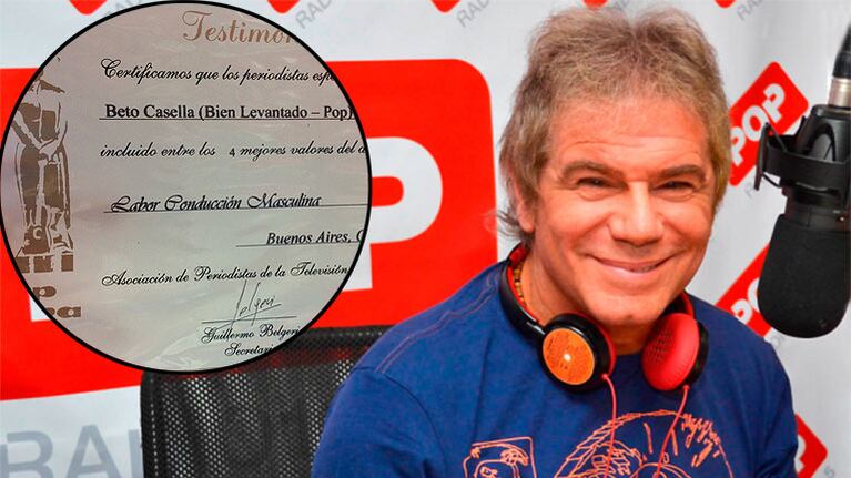 Beto Casella renunció a los Martín Fierro a la radio. Foto: Web.