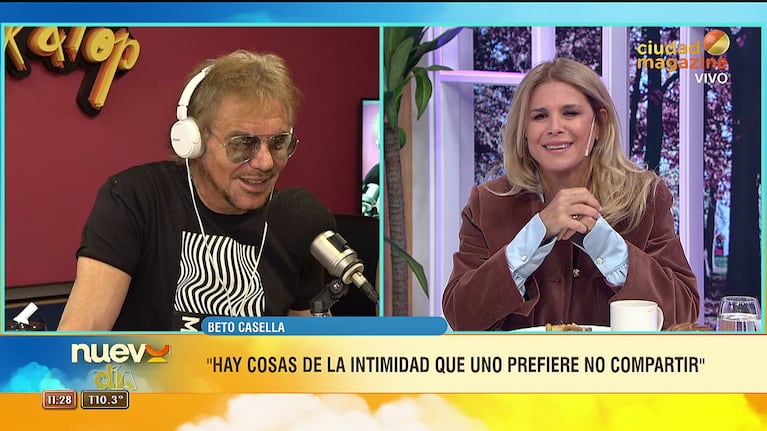 Beto Casella y Flavia Palmiero.