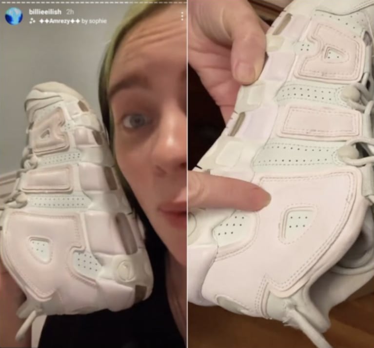 Billie Eilish dividió Instagram con sus nuevas zapatillas y una ilusión óptica: ¿de qué color las ven?