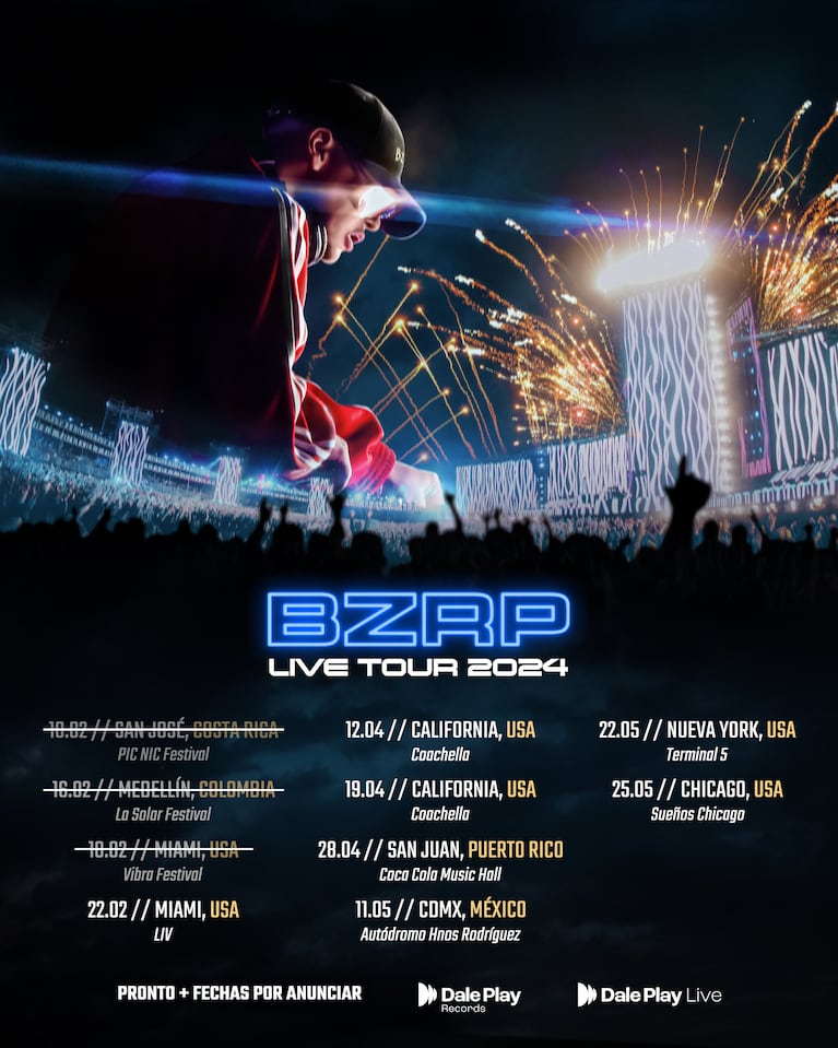 Bizarrap exporta su imponente show en su gira internacional