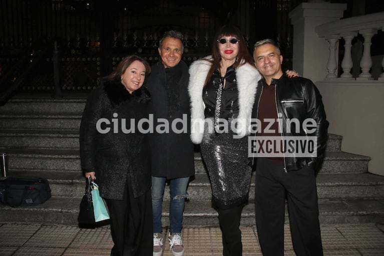 Bochi, Sergio Lapegüe, Moria Casán y Ángel de Brito (Foto: Movilpress)