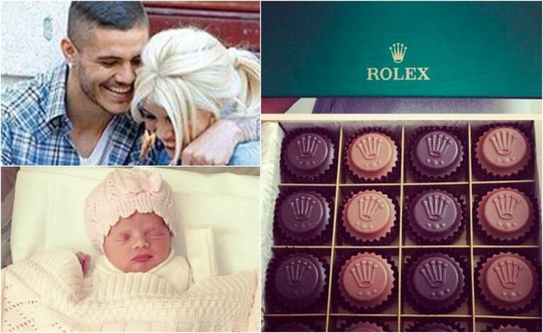 Bombones de Rolex, el lujosísimo regalo del representante de Icardi. (Foto: Twitter)