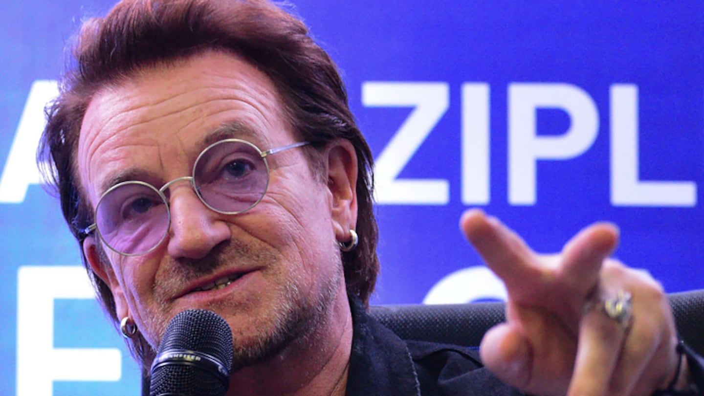 Bono de U2. Foto: AFP.