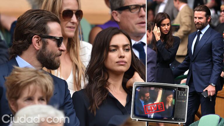 Bradley Cooper e Irina Shayk: cortocircuito en vivo durante la transmisión de la final de Wimbledon. (Foto: AFP)