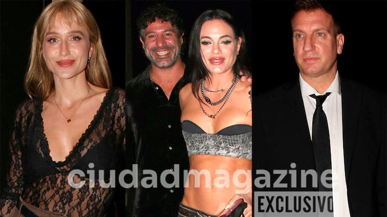 Brenda Gandini, Guillermo Freire y Maxi López en el cumpleaños de Emilia Attias (Fotos: Movilpress).