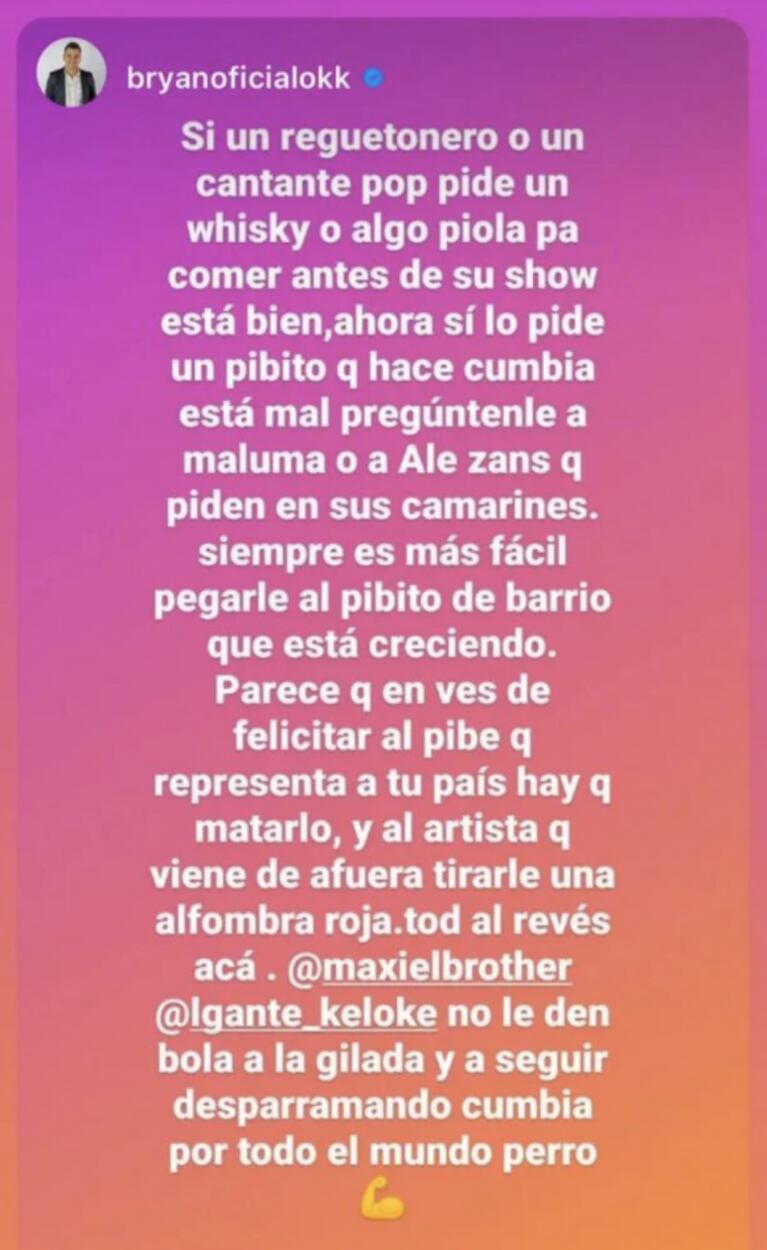 Brian Lanzelotta defendió a L-Gante: "Siempre es más fácil pegarle al pibito de barrio que está creciendo"