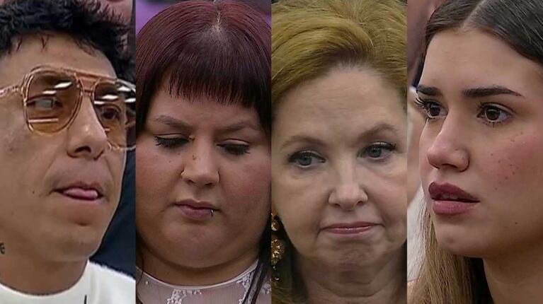 Brian Sarmiento, Yipio, Andrea del Boca y Lola de Gran Hermano (Fotos: capturas Telefe)