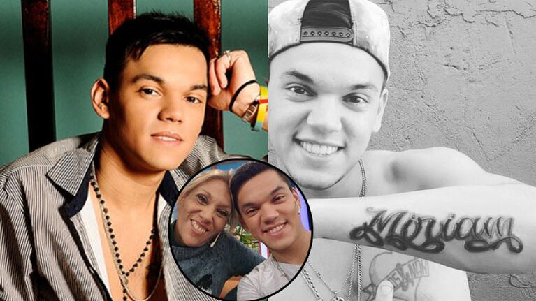 Brian se tatuó el nombre de su mamá, Miriam (Fotos: Instagram y Archivo Ciudad.com).