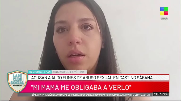 Brisa, la denunciante de Aldo Funes.