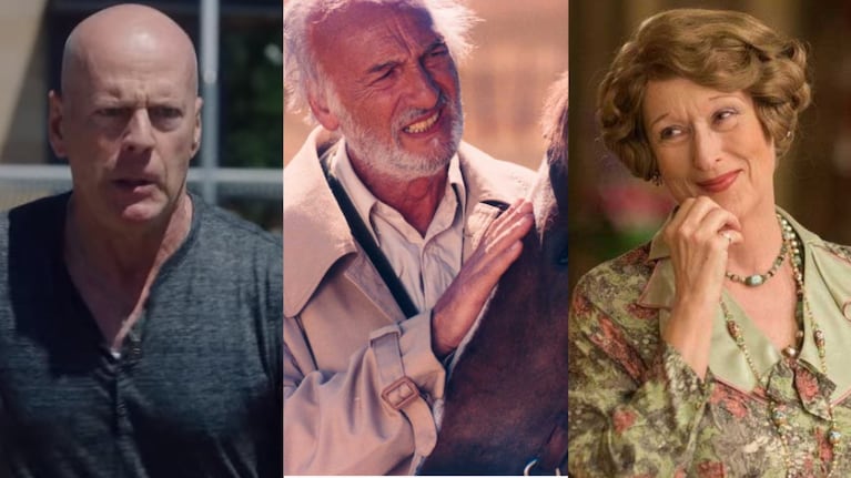 Bruce Willis en "Contraataque"; Héctor Alterio en "Caballos salvajes" y Meryl Streep en "Florence".