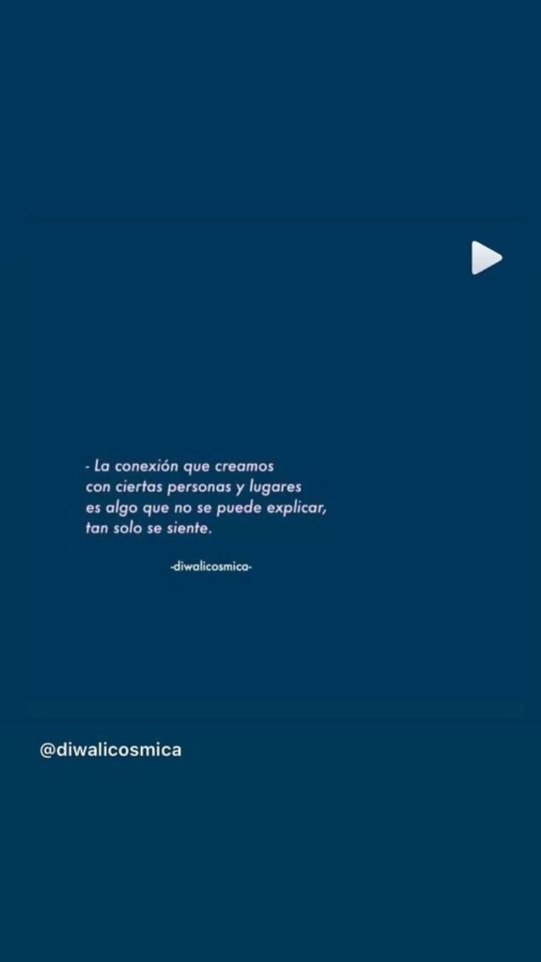 Bruno Siri modificó su perfil de Instagram y compartió un esotérico mensaje, tras el rumor de crisis con Ivana Nadal: "No se puede explicar, tan solo se siente"
