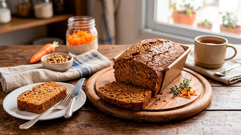 Budín integral de zanahoria: la receta fácil y saludable con pocos ingredientes (foto IA)