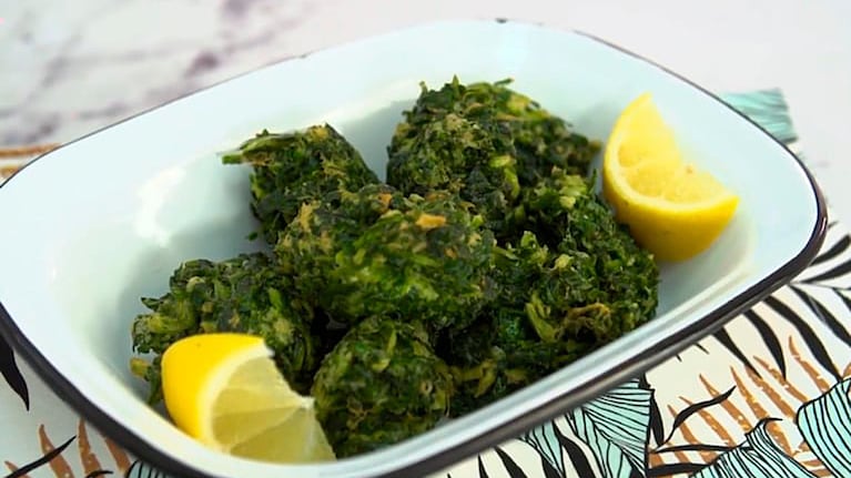 Buñuelos de acelga, receta