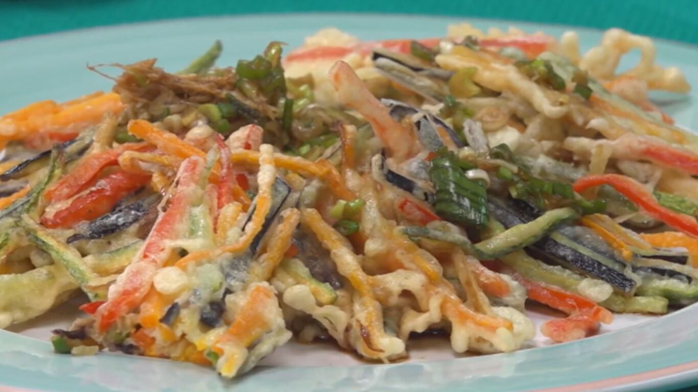 buñuelos, vegetales