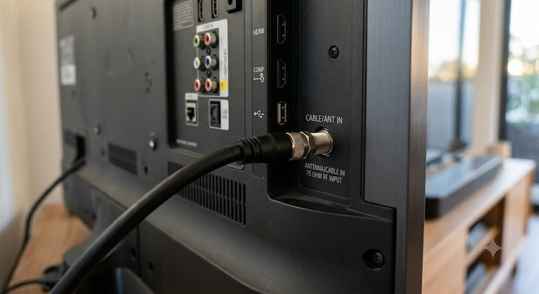 Cable coaxil de TV. (Foto: Gemini)