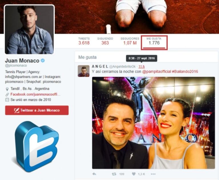 ¡Cada vez más cerca de blanquear! Mirá el "me gusta" de Pico Mónaco para Pampita desde China