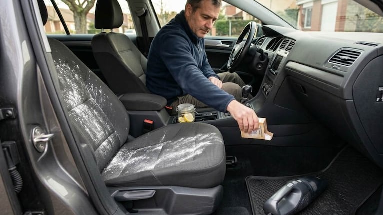 Cada vez más personas usan el truco de tirar bicarbonato de sodio en el auto. Foto: IA