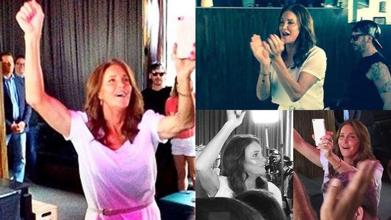 Caitlyn Jenner en pleno festejo de la legalización del matrimonio igualitario (Fotos: Instagram).