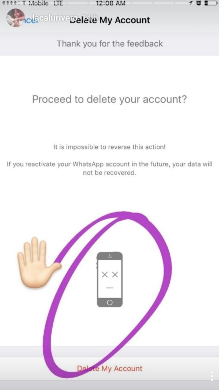 Calu Rivero decidió eliminar su cuenta de WhatsApp: ¿por qué lo hizo?