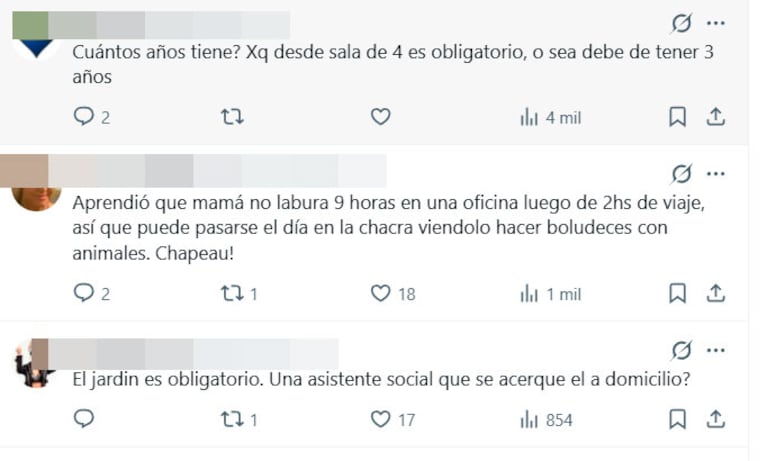 Calu Rivero explicó por qué no manda a su hijo al jardín (captura de X)