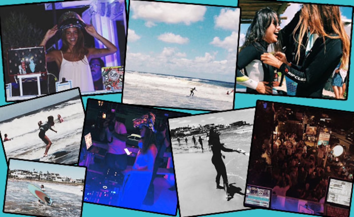 Calu Rivero, una chica multifacética en el Este: DJ de noche, surfista de día. (Foto: Instagram)