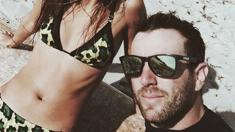 Calu Rivero y Polito Pieres, en Palm Beach. (Foto: Instagram)