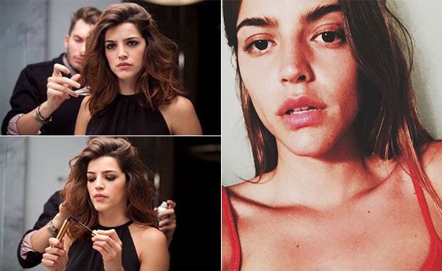 Calu Rivero y un primer plano al natural: recién levantada y sin maquillaje (Foto: Web e Instagram)