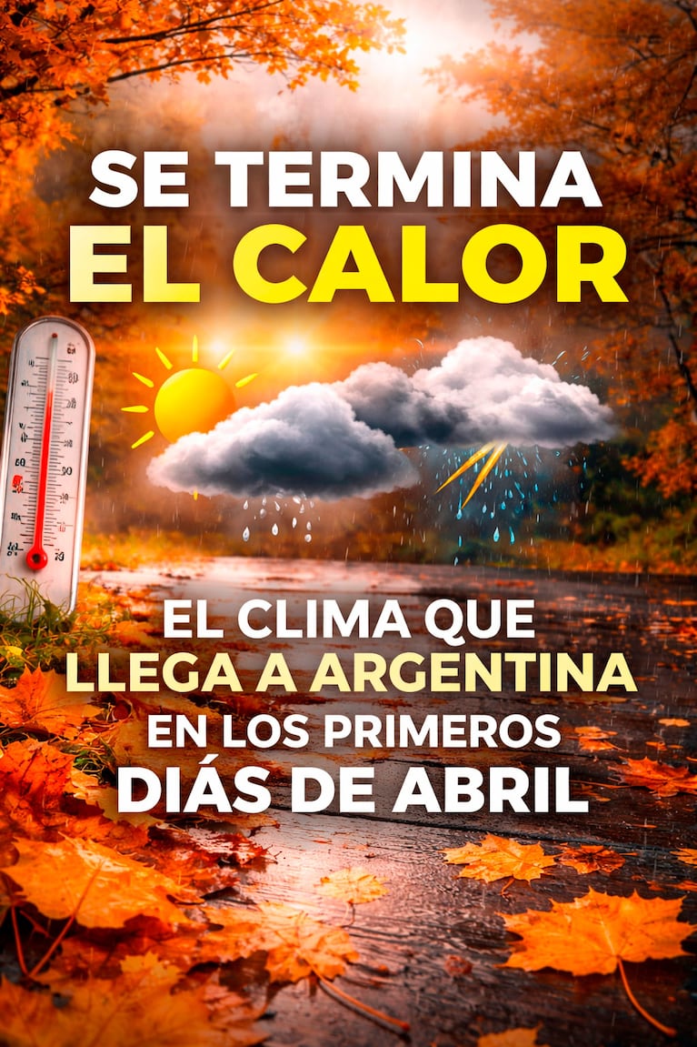 Cambio de clima en Argentina: cómo estará el tiempo en los primeros días de abril (foto creada con IA)