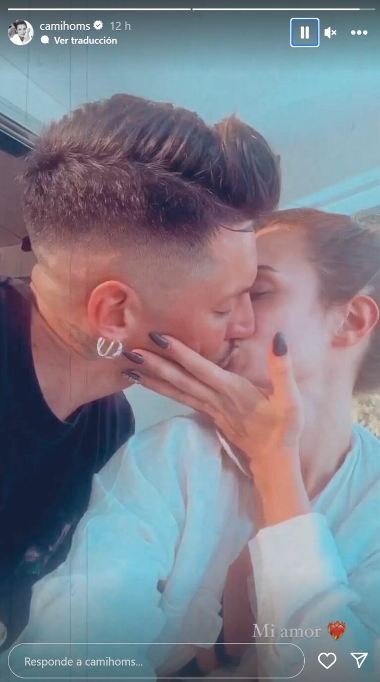Cami Homs compartió un apasionado video besándose con su novio José El Principito Sosa: “Mi amor”