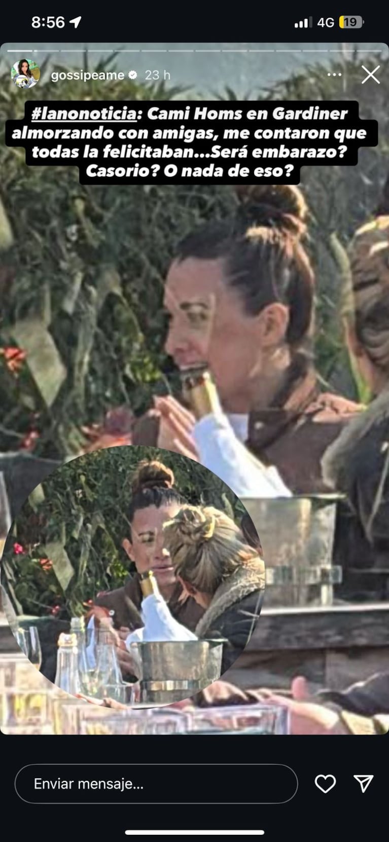 Cami Homs fue felicitada por sus amigas: ¿está embarazada? | Créditos: Instagram @gossipeame