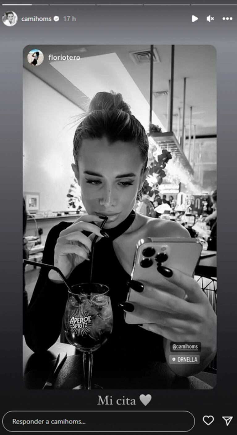 Cami Homs sorprendió a sus fans con su salida nocturna en Madrid: "Mi cita"