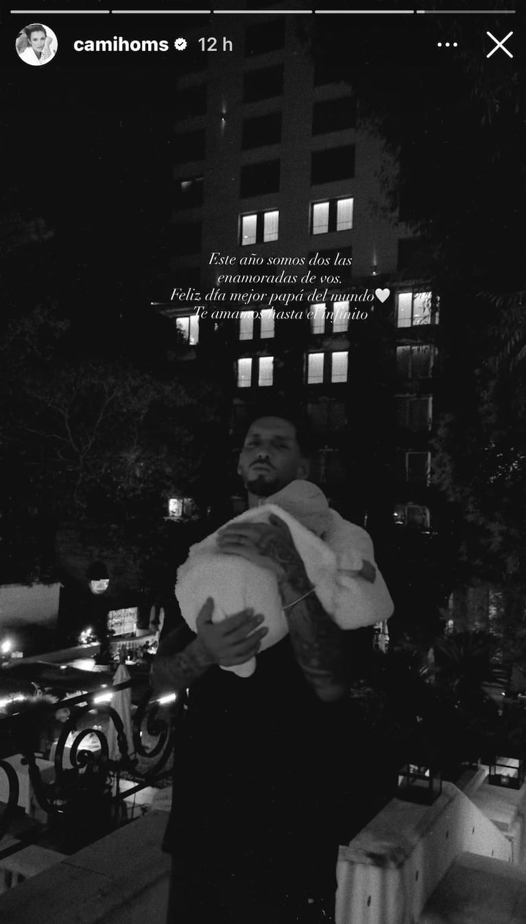 Cami Homs y José Sosa disfrutaron de una cena romántica con su beba para recibir San Valentín (Foto: captura de Instagram/@camihoms).