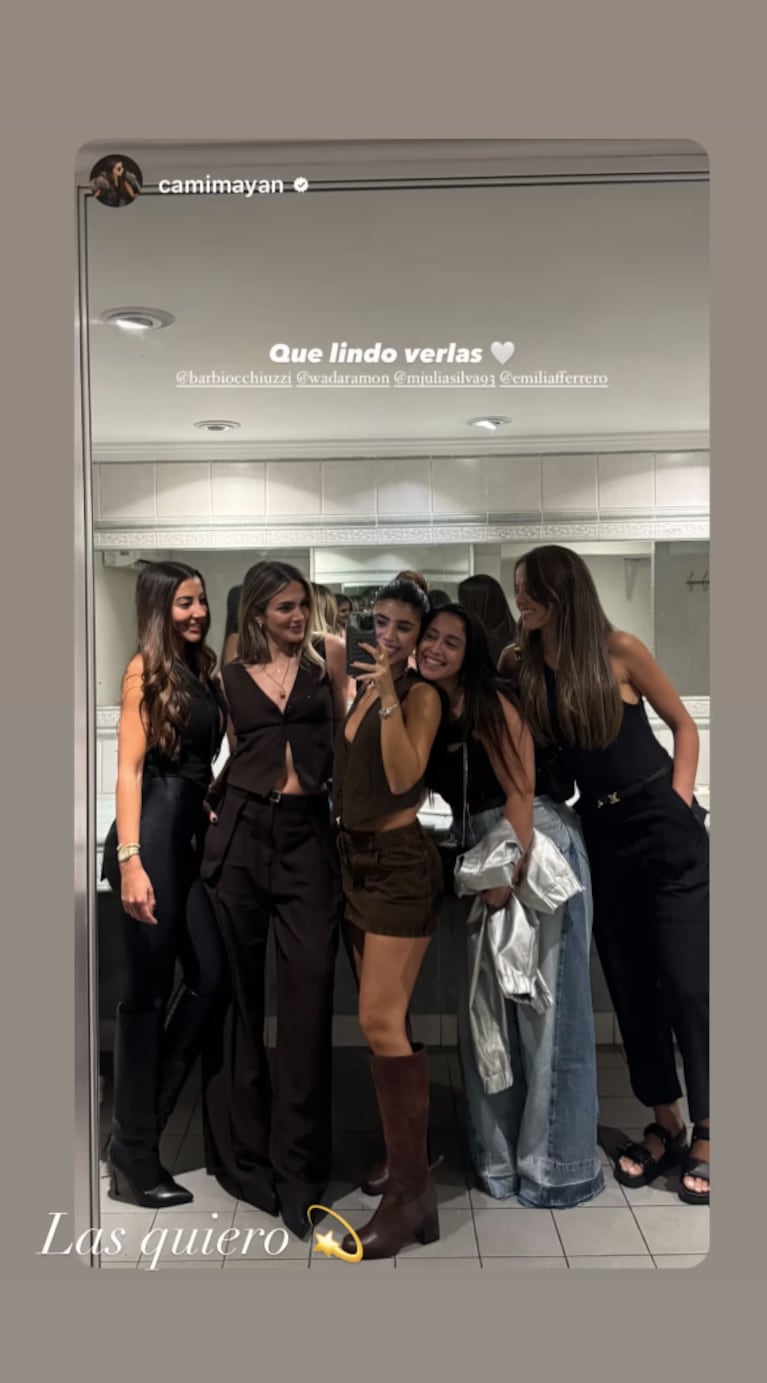 Cami les dedicó un mensaje a las esposas de la Selección. Foto: IG | camimayan